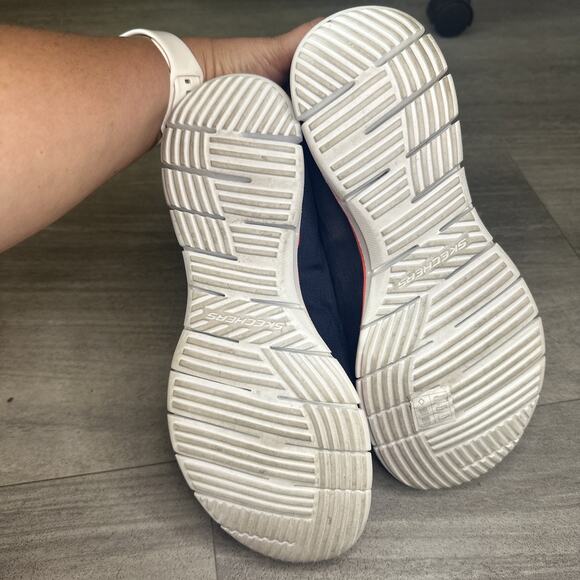 Skechers Women's Stretch-Fit Sneakers Navy Blue Air Cooled Memory Foam Size 11 - Picture 5 of 8